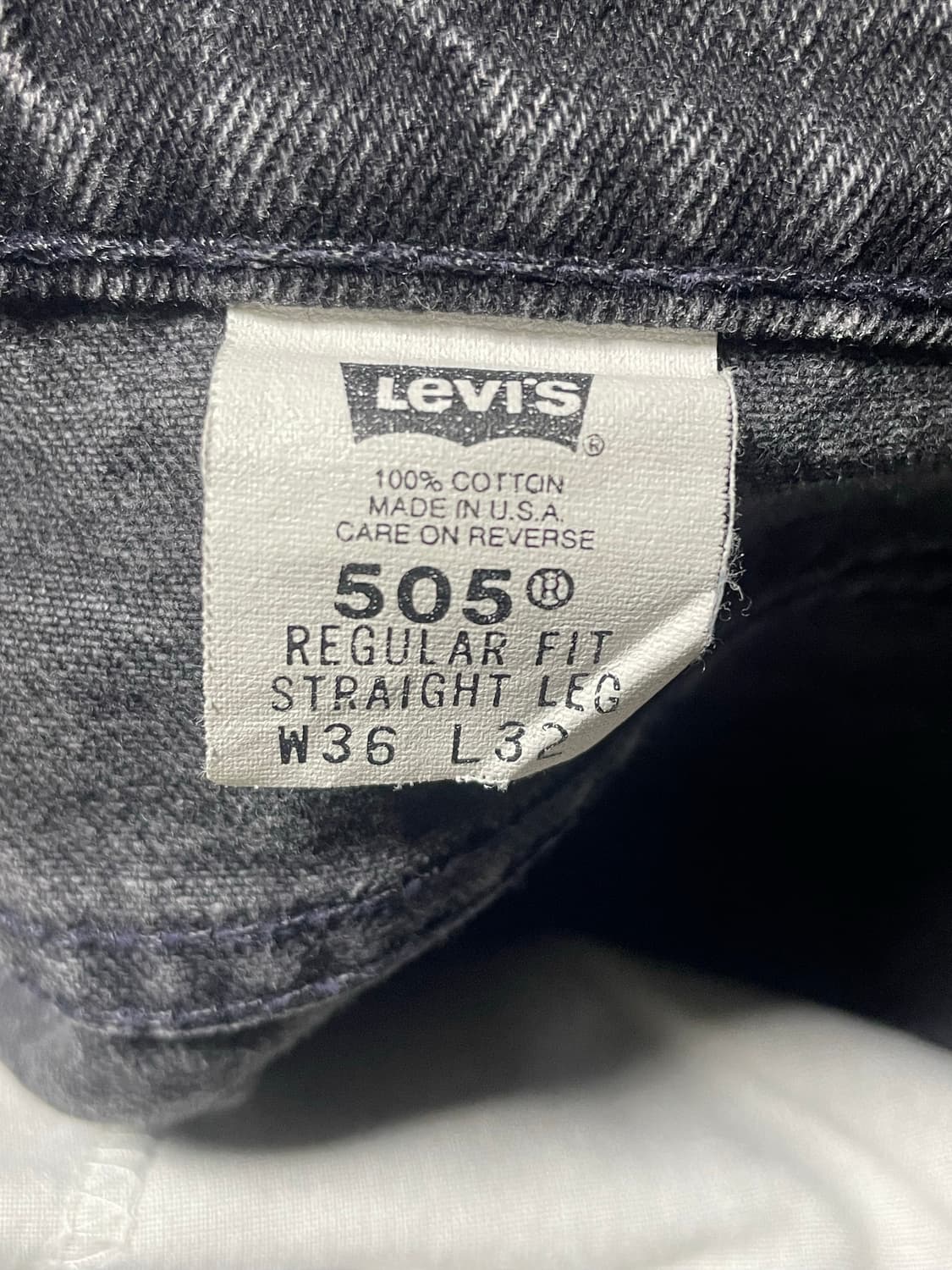빈티지 90s 리바이스 505 블랙 (USA) 상품이미지7