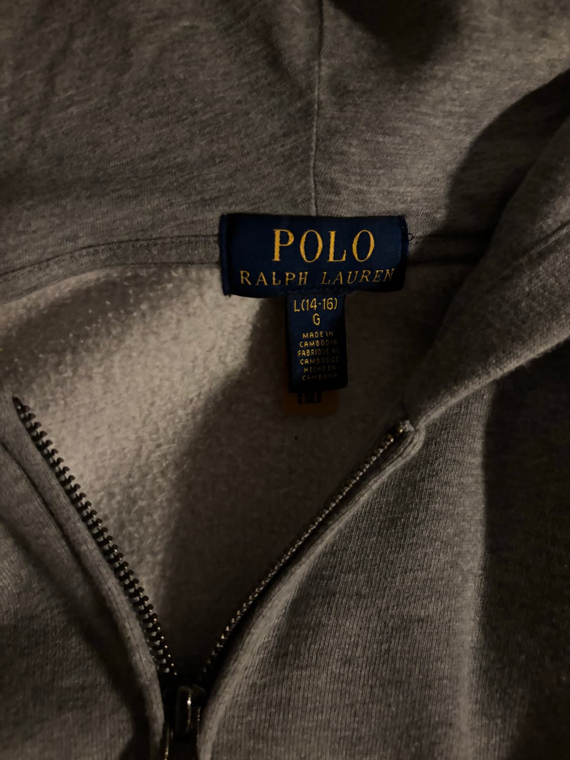 폴로 그레이 후드집업(키즈) 상품이미지2