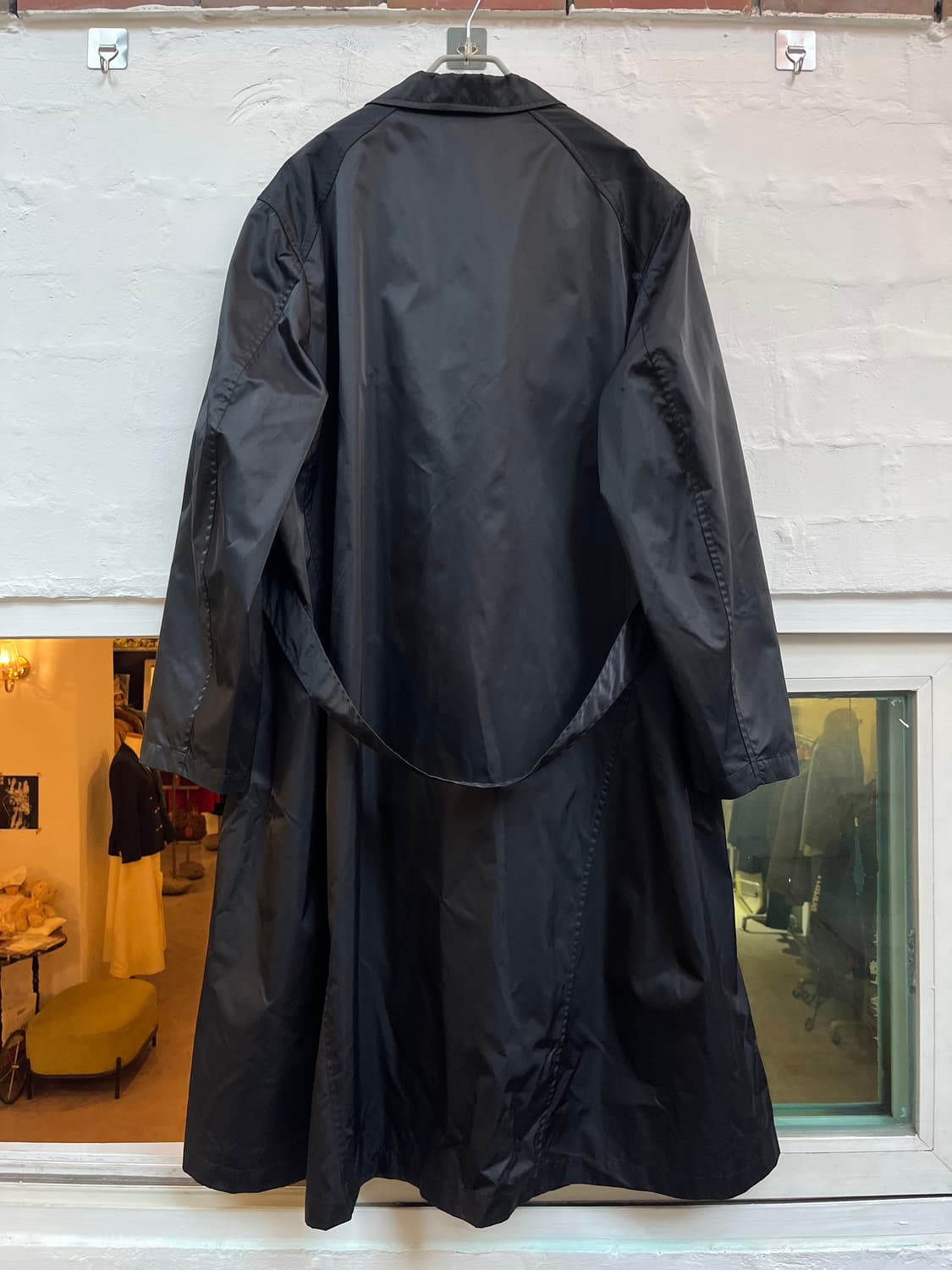 Yohji Yamamoto 나일론 오버핏 트렌치코트 블랙 3 상품이미지10