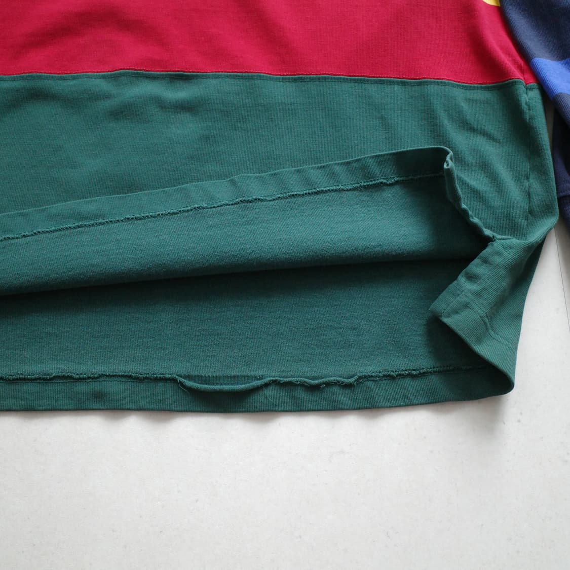 90s USA 폴로 로라이프 컬러블록 럭비셔츠 (XL)  상품이미지6