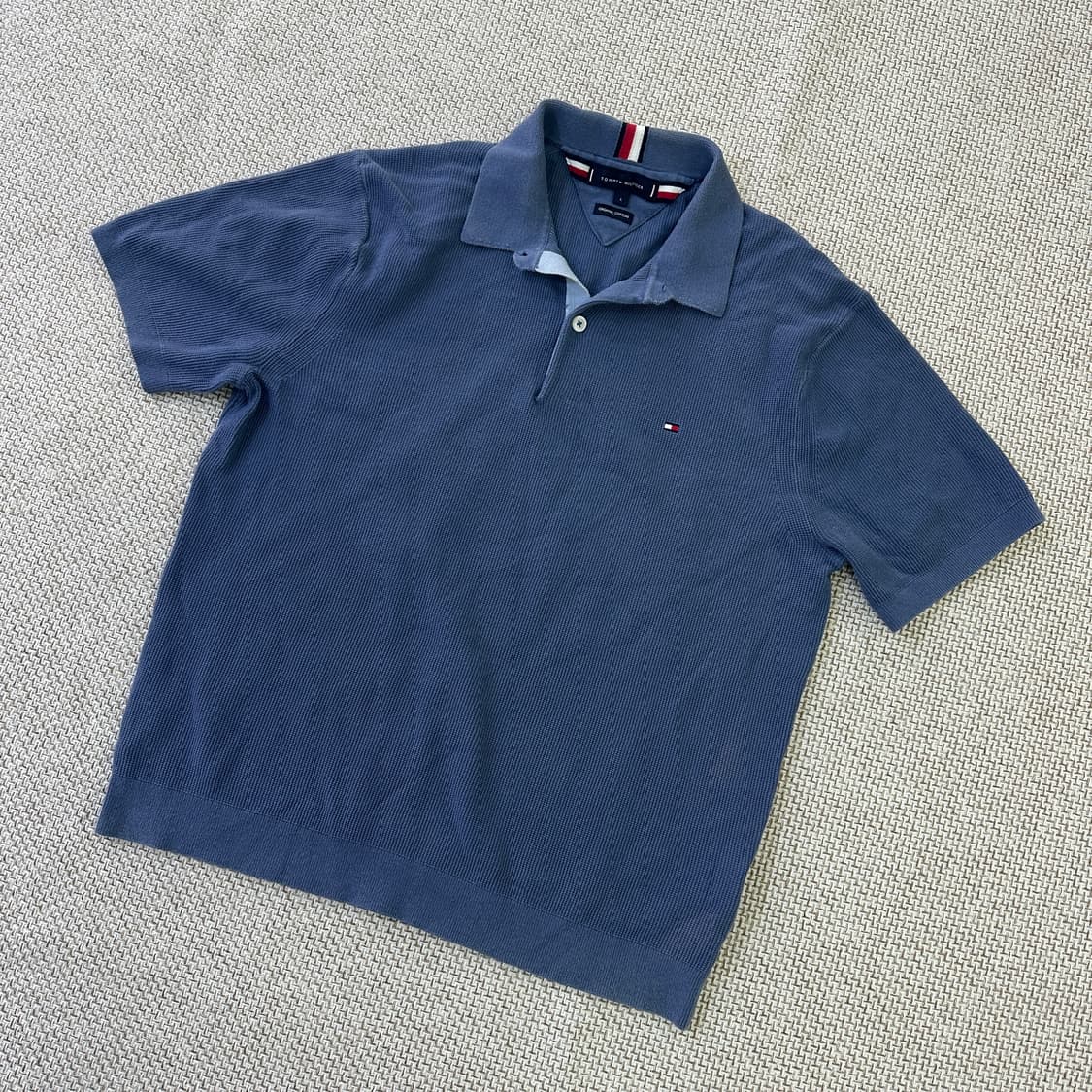 L 타미힐피거 오가닉 코튼 니트 카라티 0417D 상품이미지1