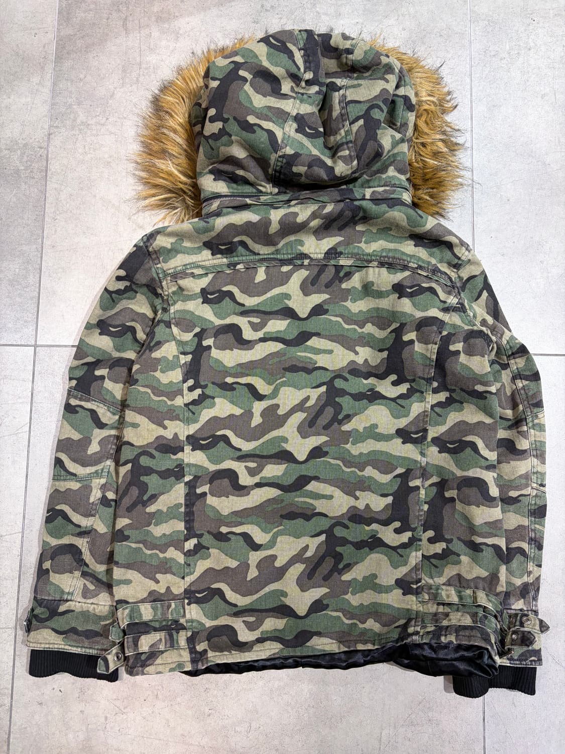 Maisongilfy 카모 밀리터리 퍼후드 집업 자켓 상품이미지5