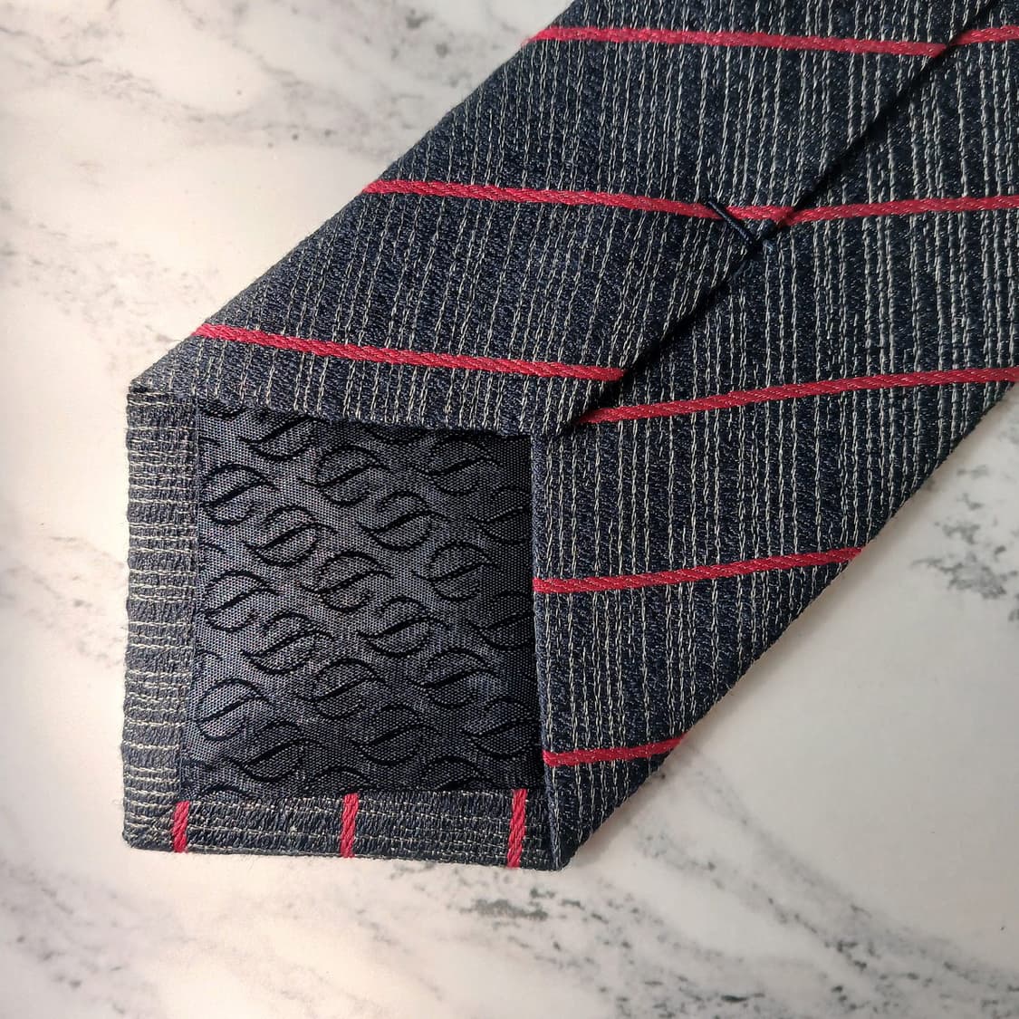 에스.티. 듀퐁 네이비 스트라이프 넥타이 8cm A+등급 E863
 상품이미지8