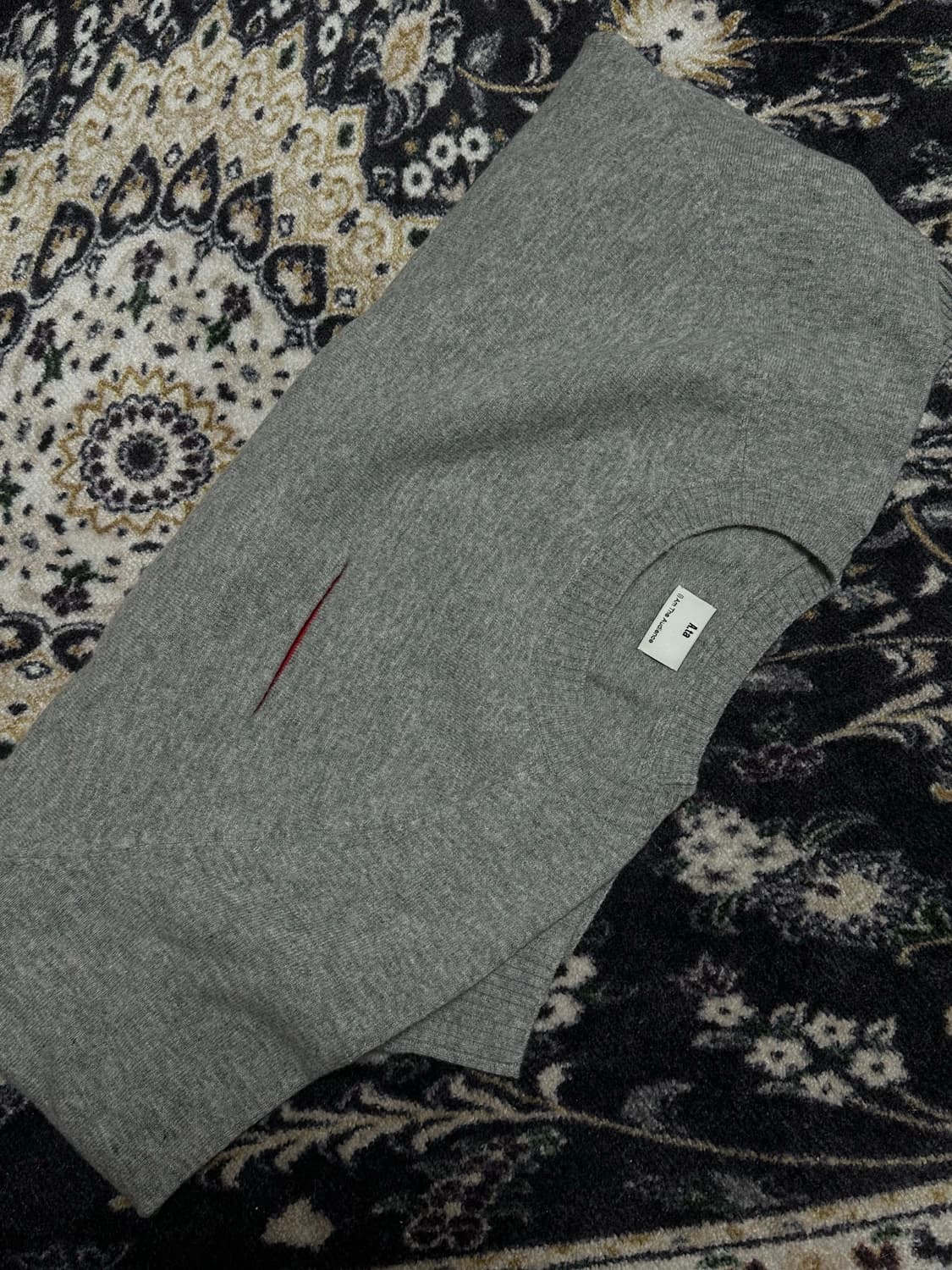 a.ta HEARTCUT KNIT(GREY/RED) m 상품이미지3