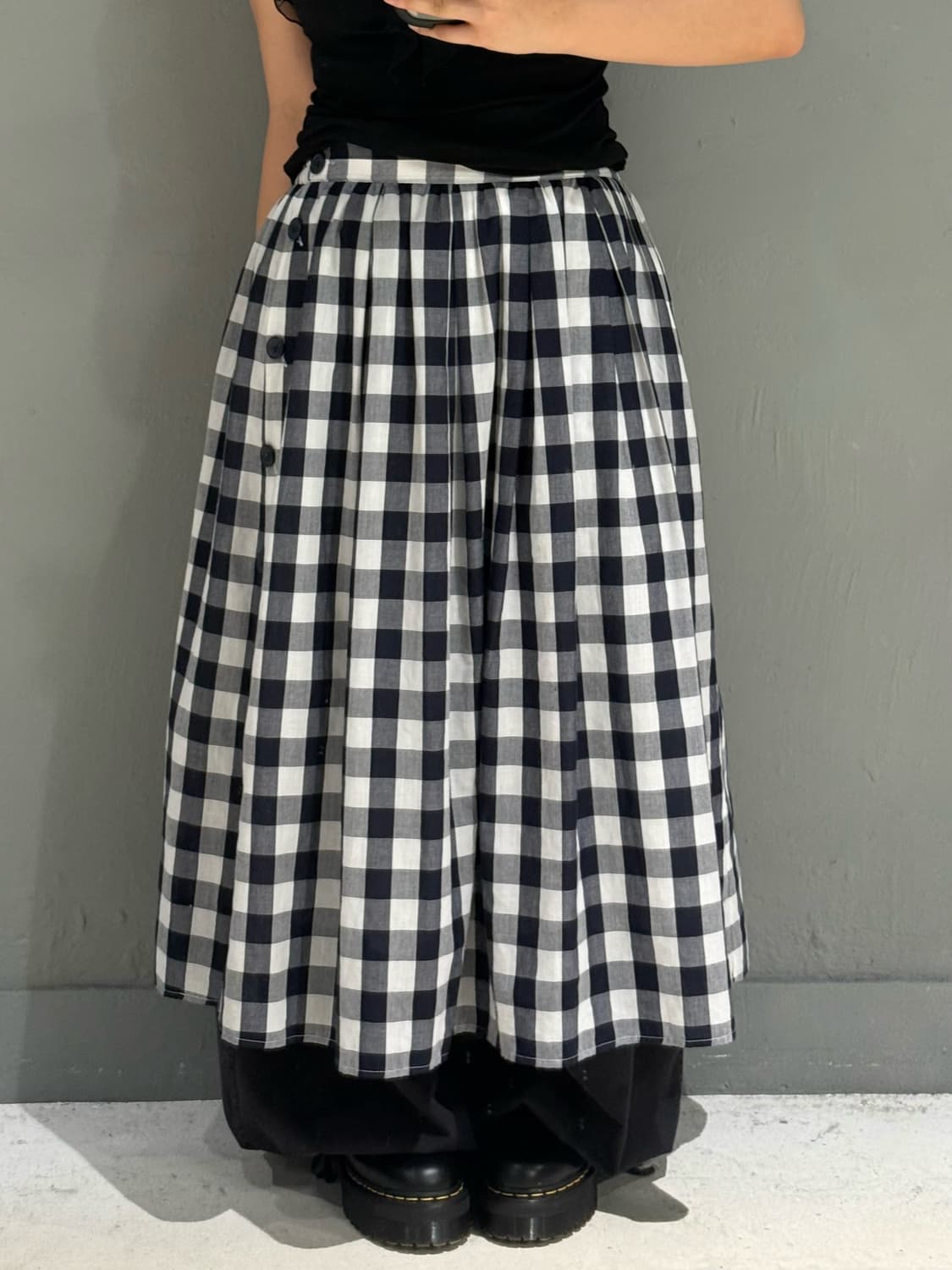 button point check pattern long sk 상품이미지2