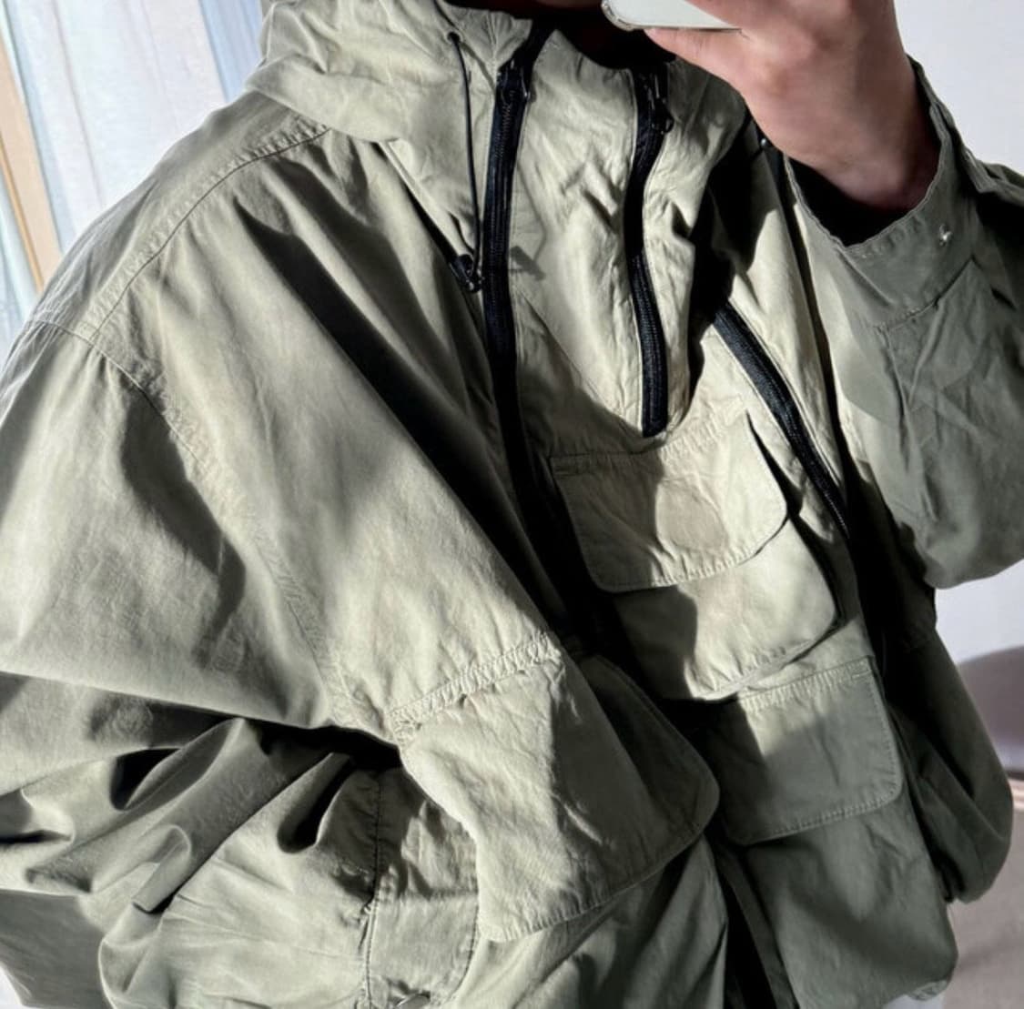 더블 지퍼 변신 자켓 (카키) 상품이미지10