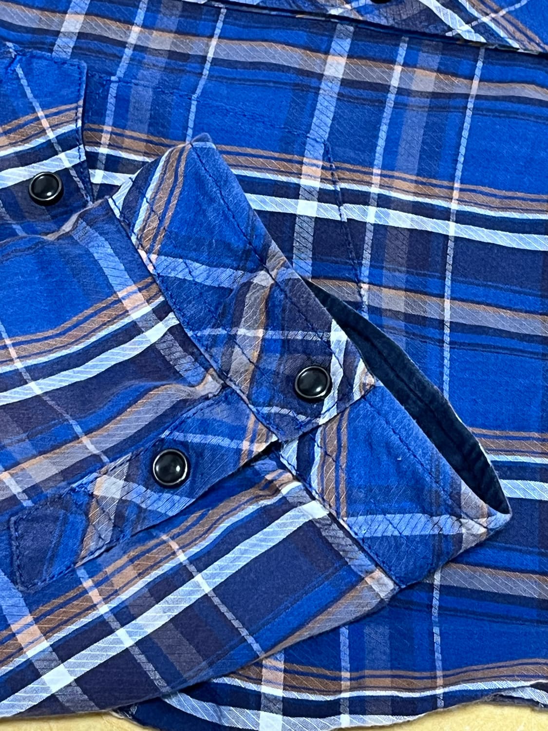 Light cotton check H/S western shirt 상품이미지7