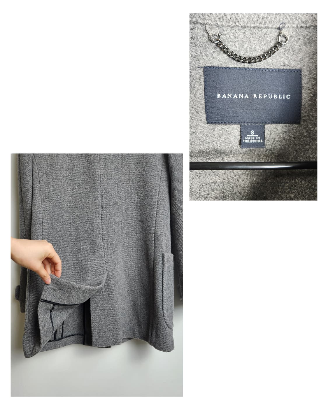 (바나나 리퍼블릭)헤링본 더플 코트 상품이미지10