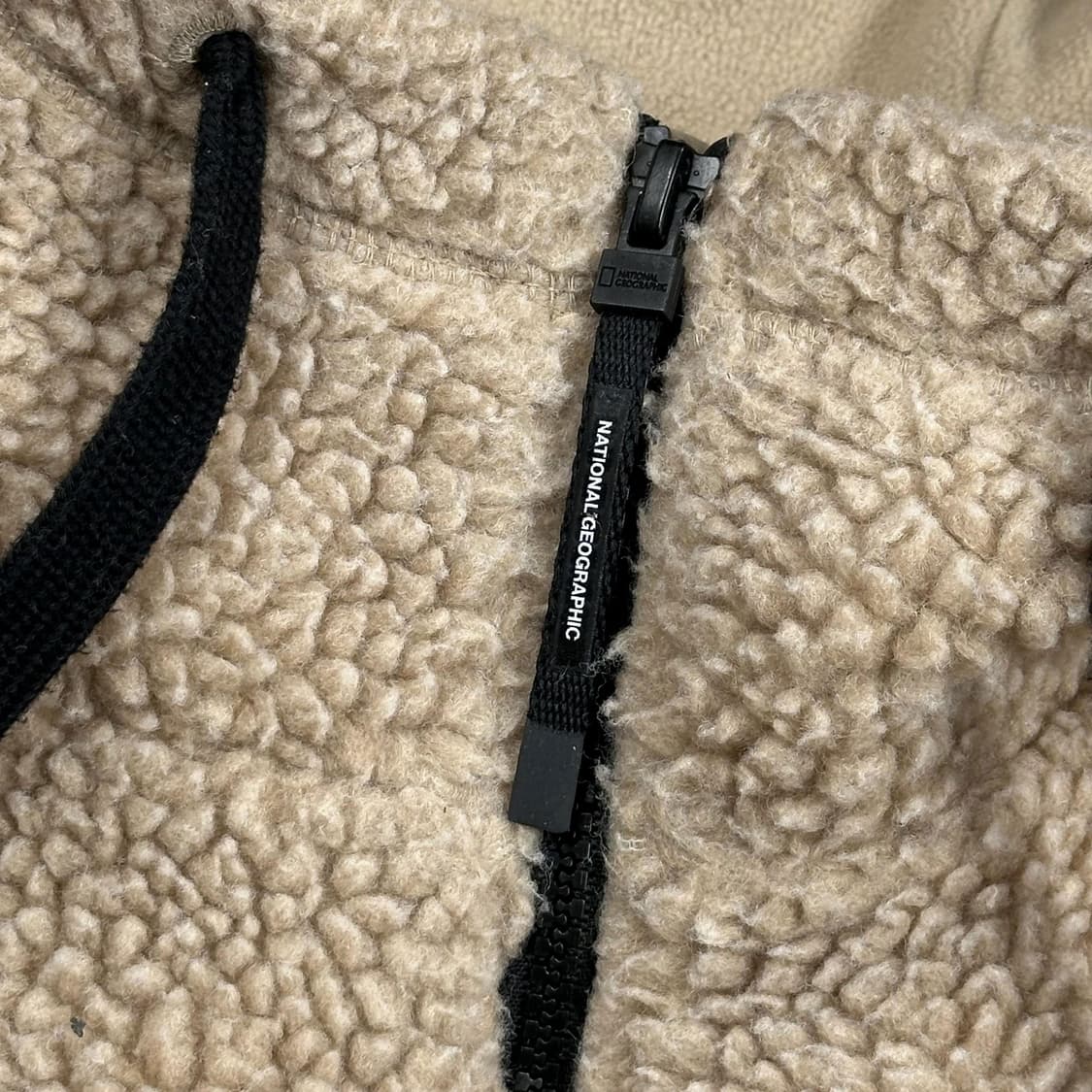 내셔널지오그래픽 와펜 베이지 후리스 후드집업 (XS 여성추천) 상품이미지5