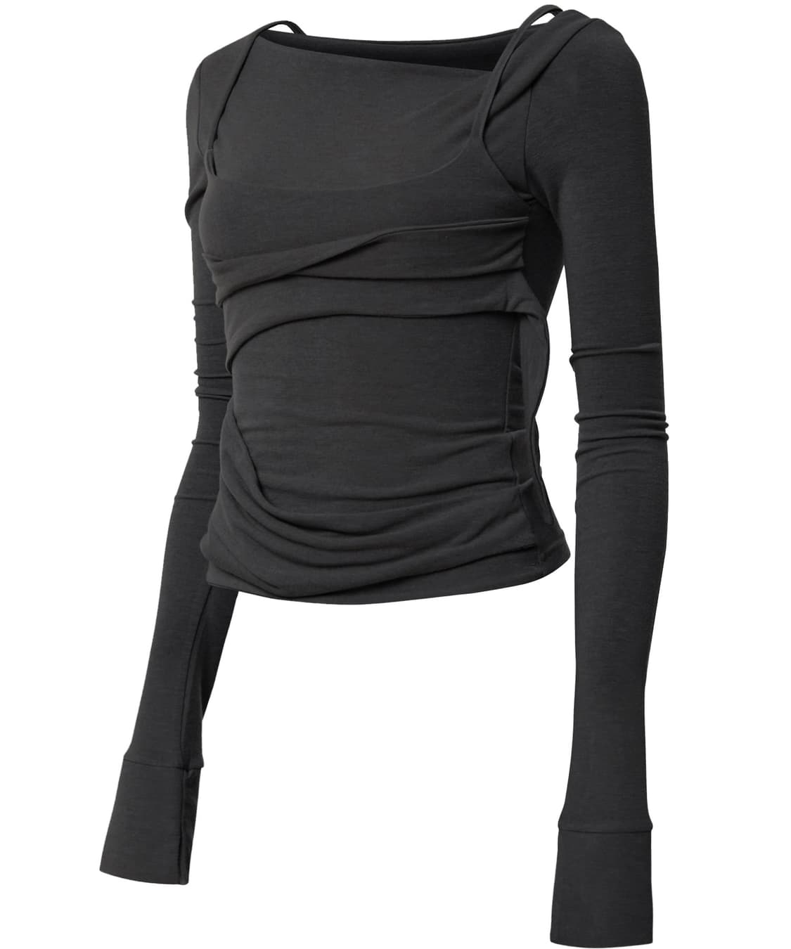 플레어업 레이어드 롱슬리브 블랙 상품이미지4