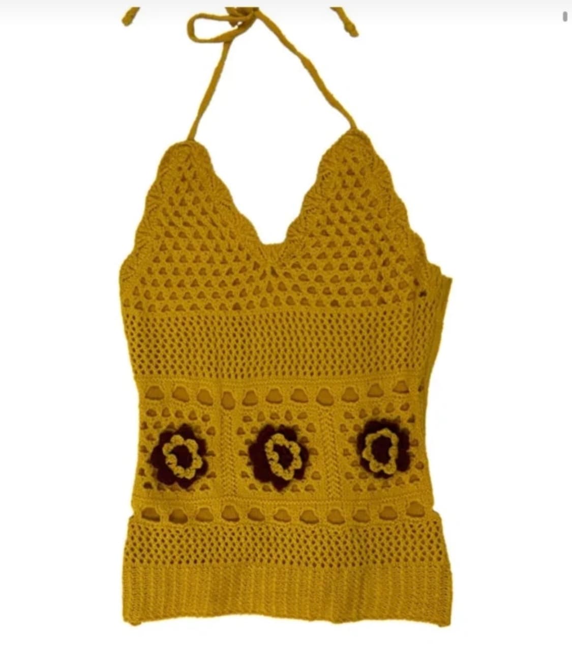 빈티지 니트 홀터 블라우스 상품이미지1