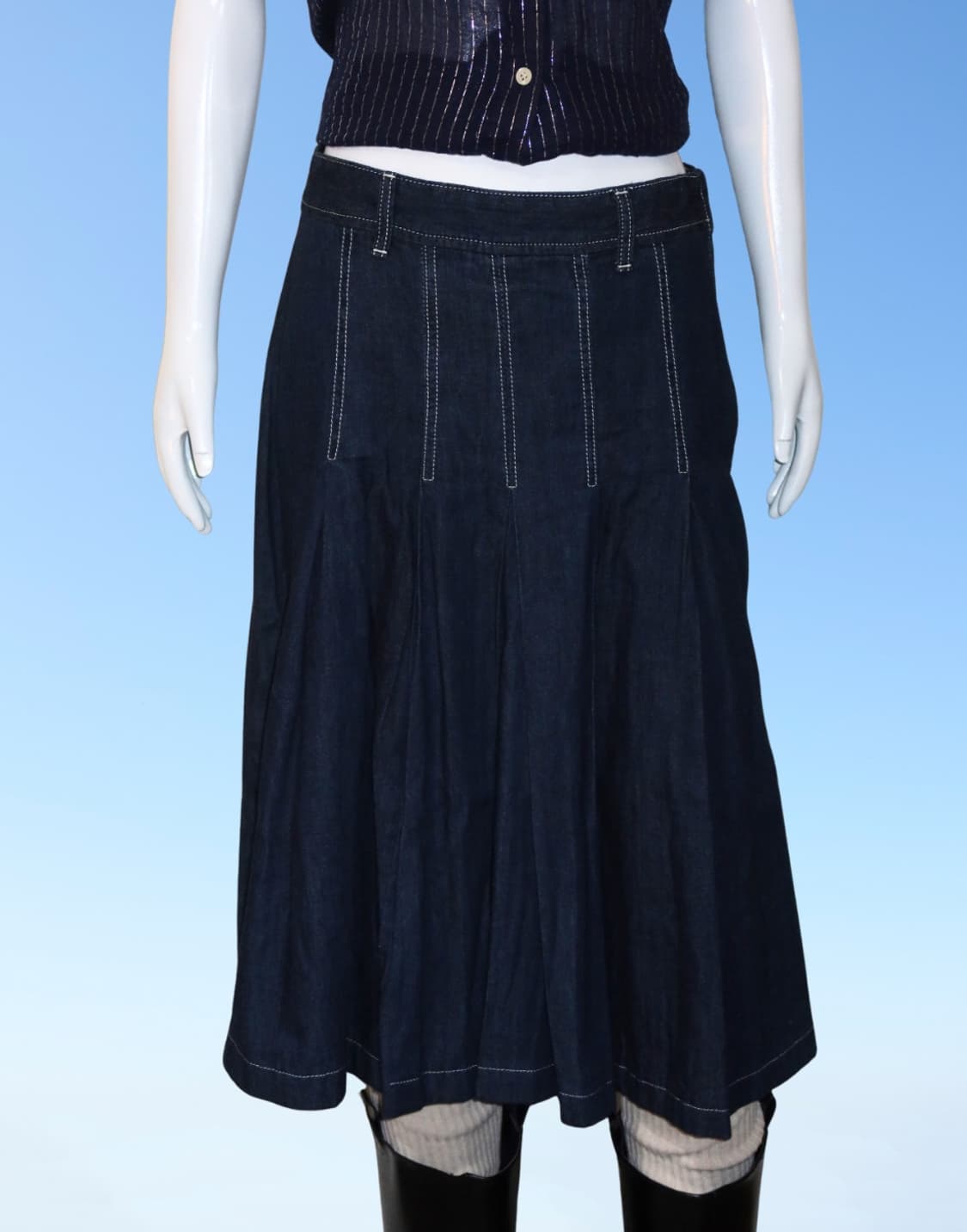 Indigo Flare Skirt 상품이미지8