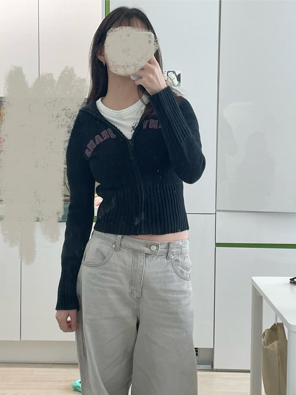 dkny jeans 하이틴 네이비 니트집업 상품이미지6