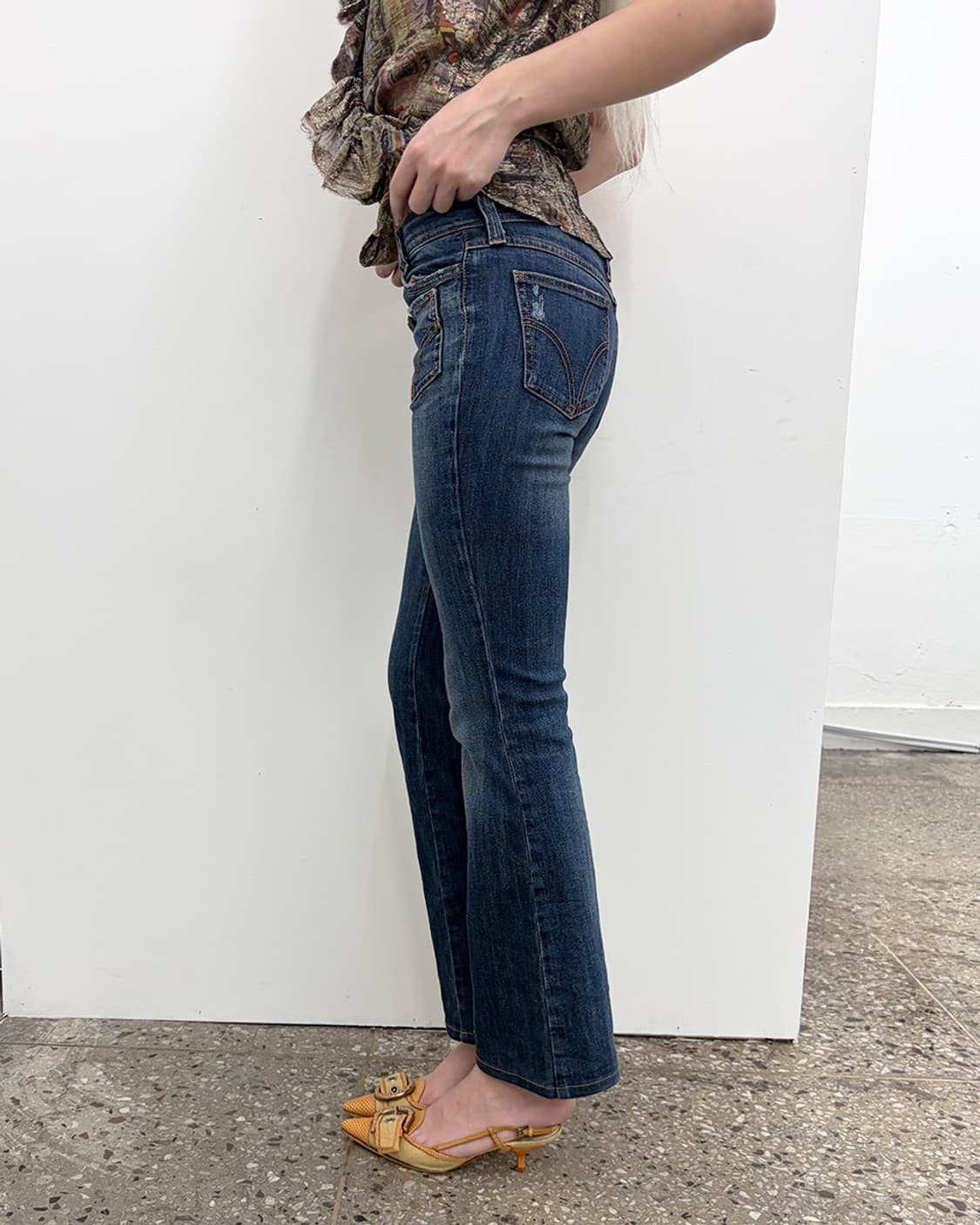 돌체앤가바나 벨티드 부츠컷 데님팬츠 상품이미지3