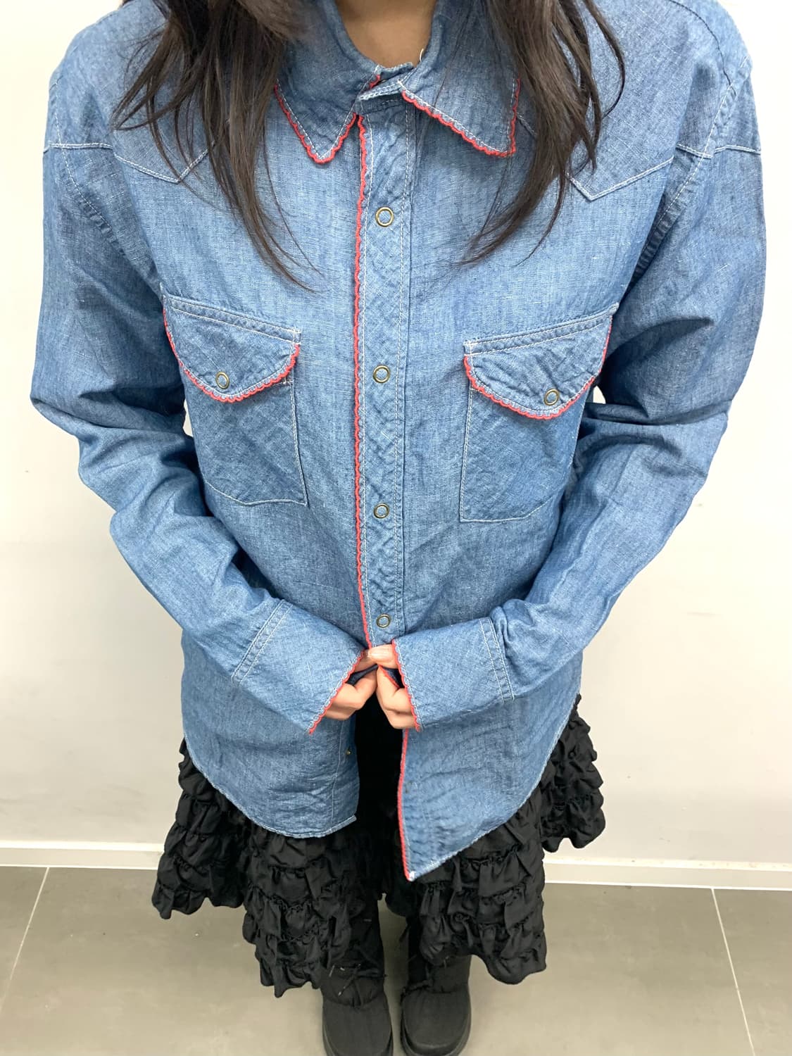 비즈빔 샴브레이 셔츠 3 상품이미지2