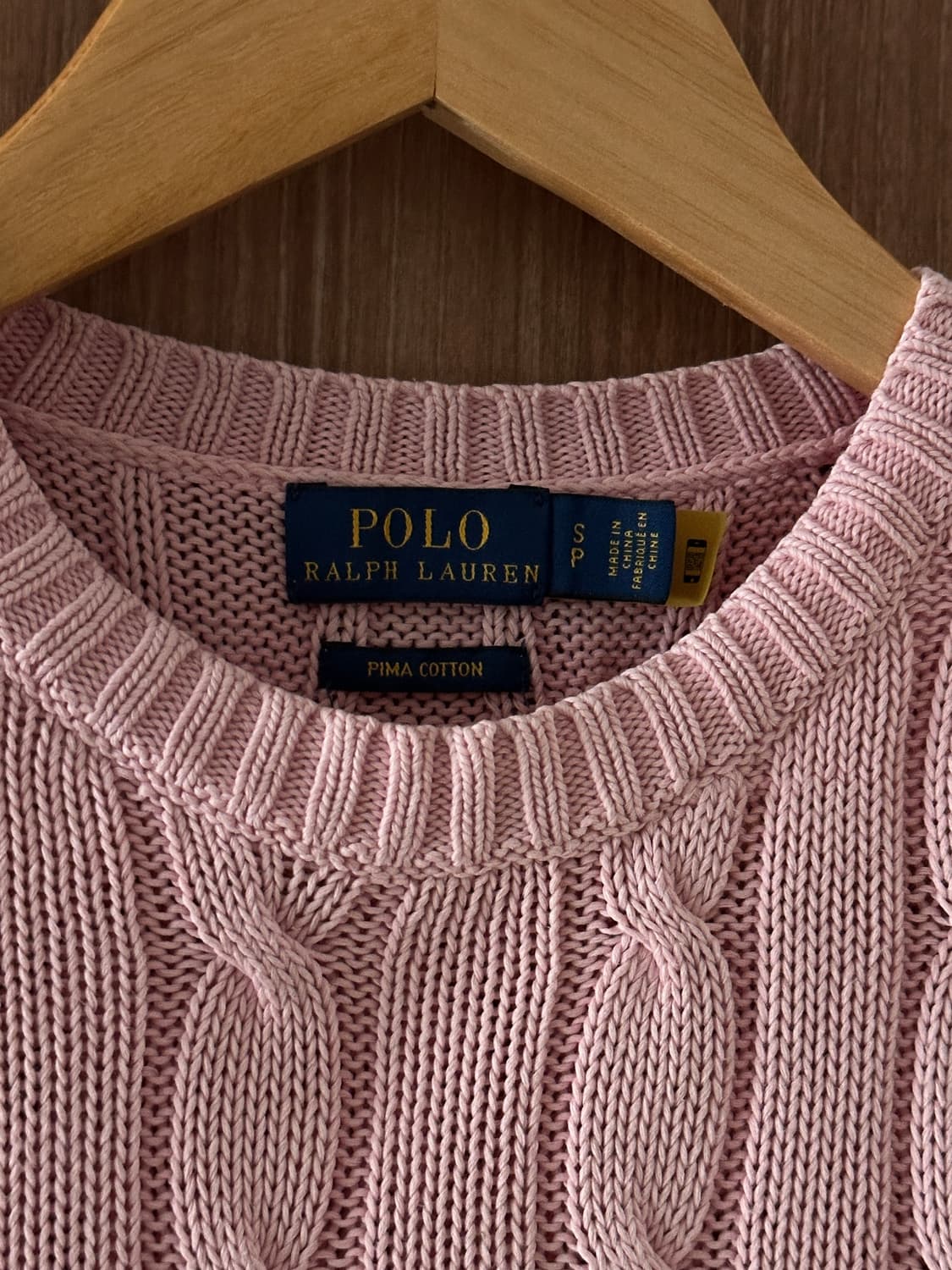 Polo Ralph Lauren 여성 꽈배기 반팔 니트 S 상품이미지5