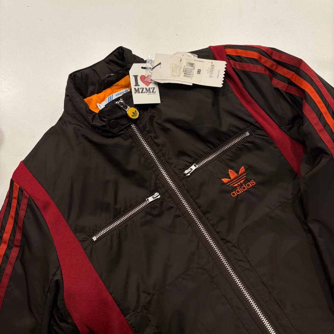 [85] 00s 아디다스 Y2K 삼선 트랙탑 점퍼 브라운/레드 C80 상품이미지3