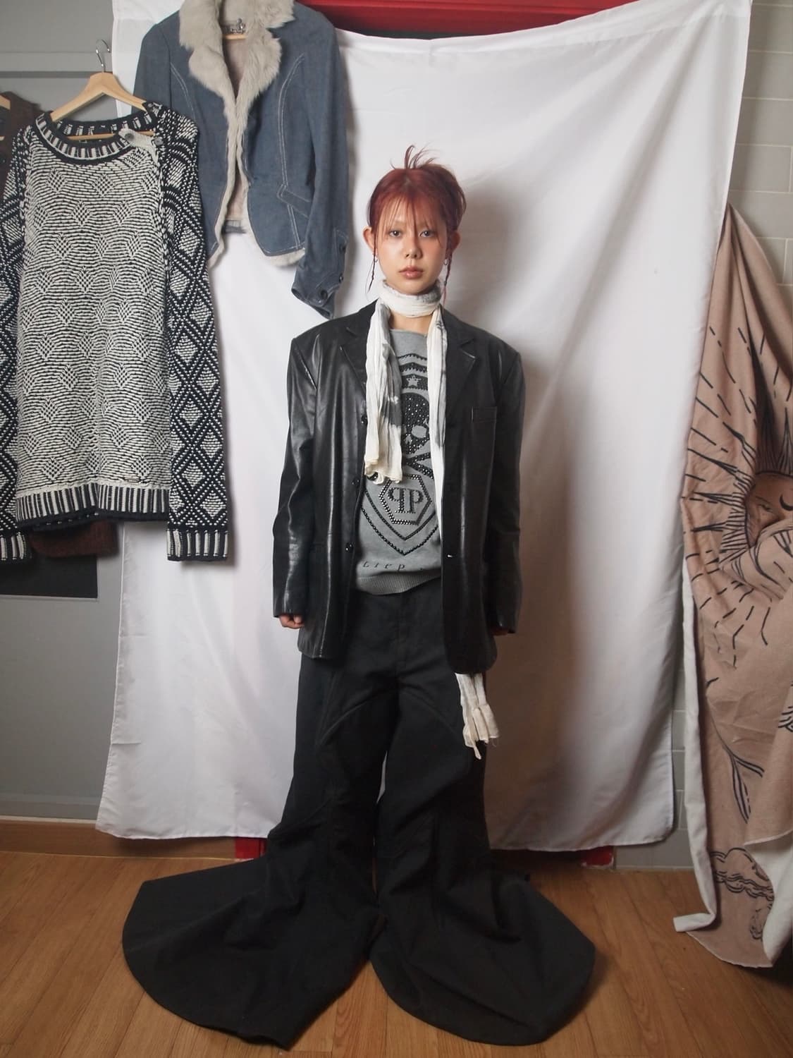 빈티지 카우 레더 자켓 상품이미지1