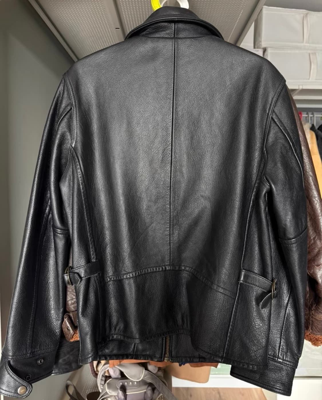 [AVIREXFLY] 아메리칸 레트로 카우하이드 칼라 레더 자켓 상품이미지2