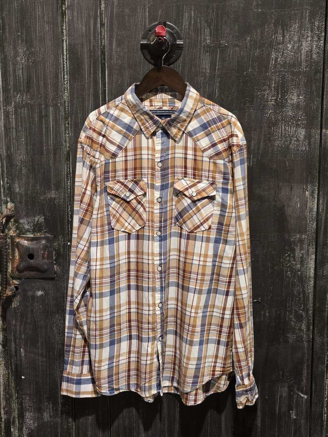 Old Navy Western Fit Plaid Shirt 상품이미지1
