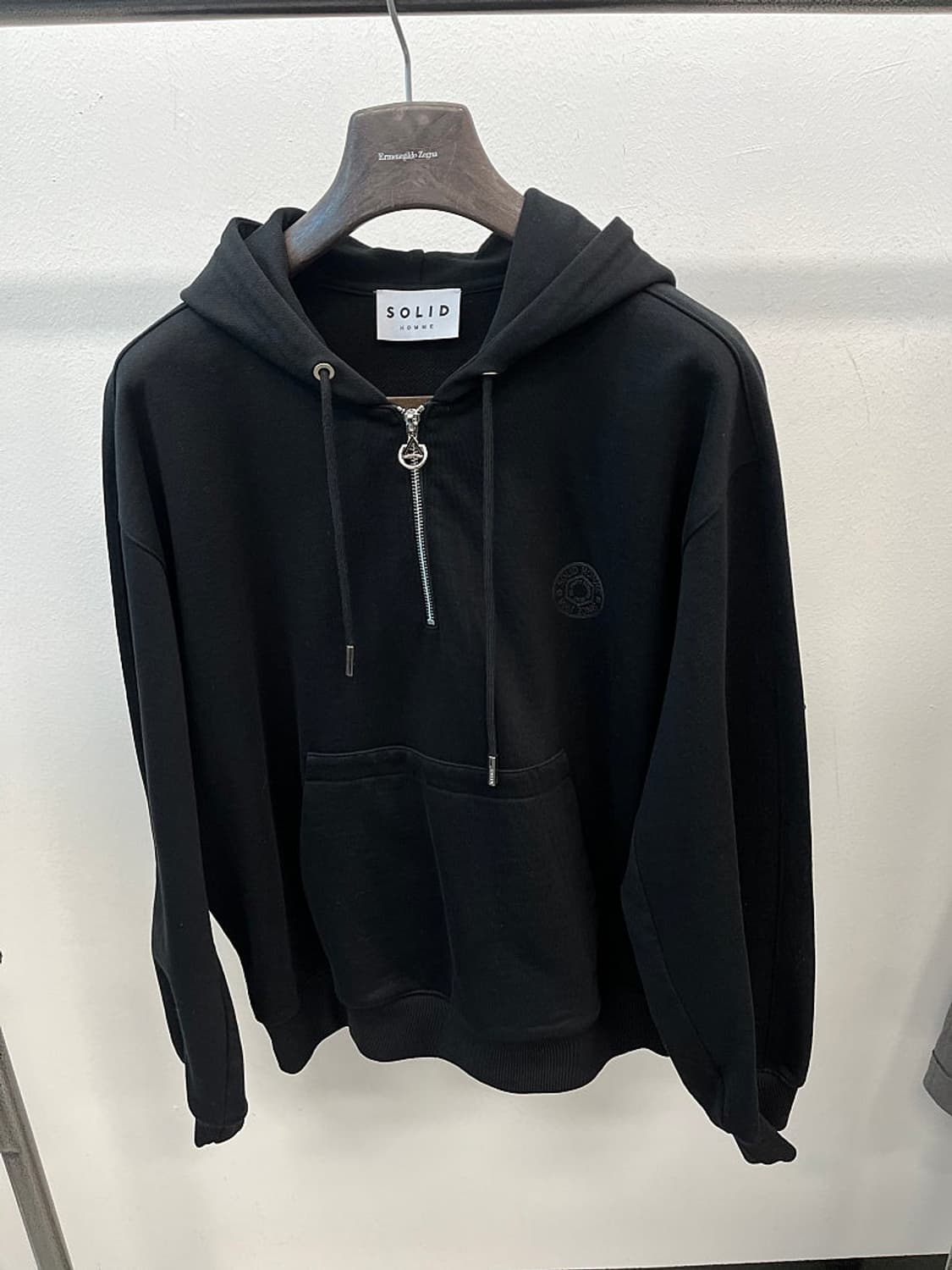 100) 솔리드옴므 하프집 후드티  상품이미지4