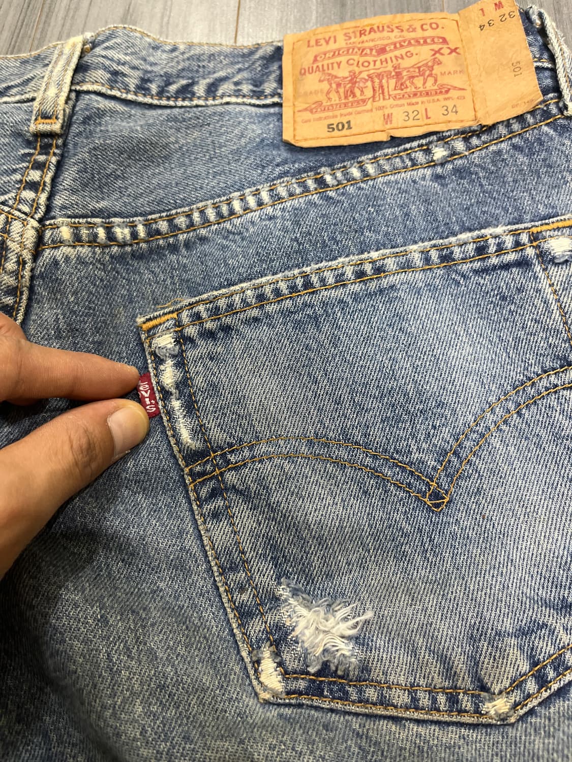 Made in U.S.A levis 501 W32 L34 상품이미지5