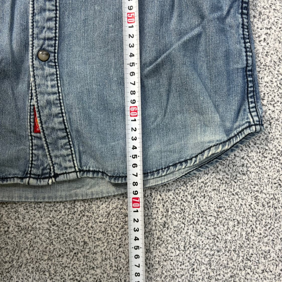 M 디키즈 청 데님 셔츠 남방 0528J 상품이미지6
