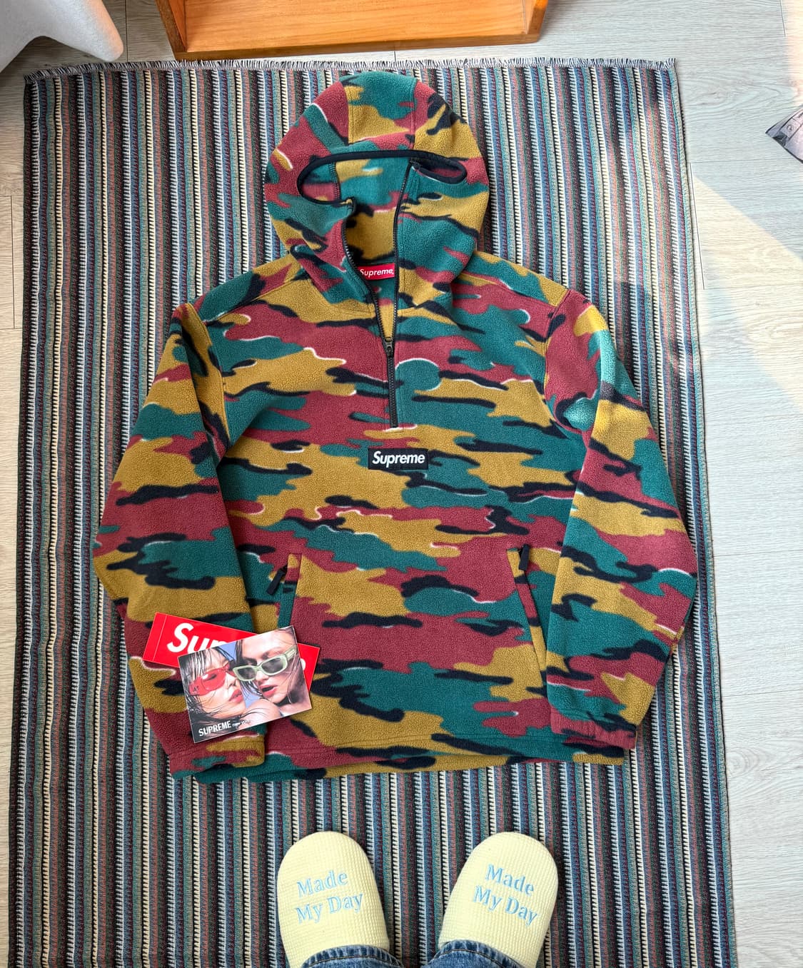 슈프림 카모 후리스 하프집업 상품이미지2