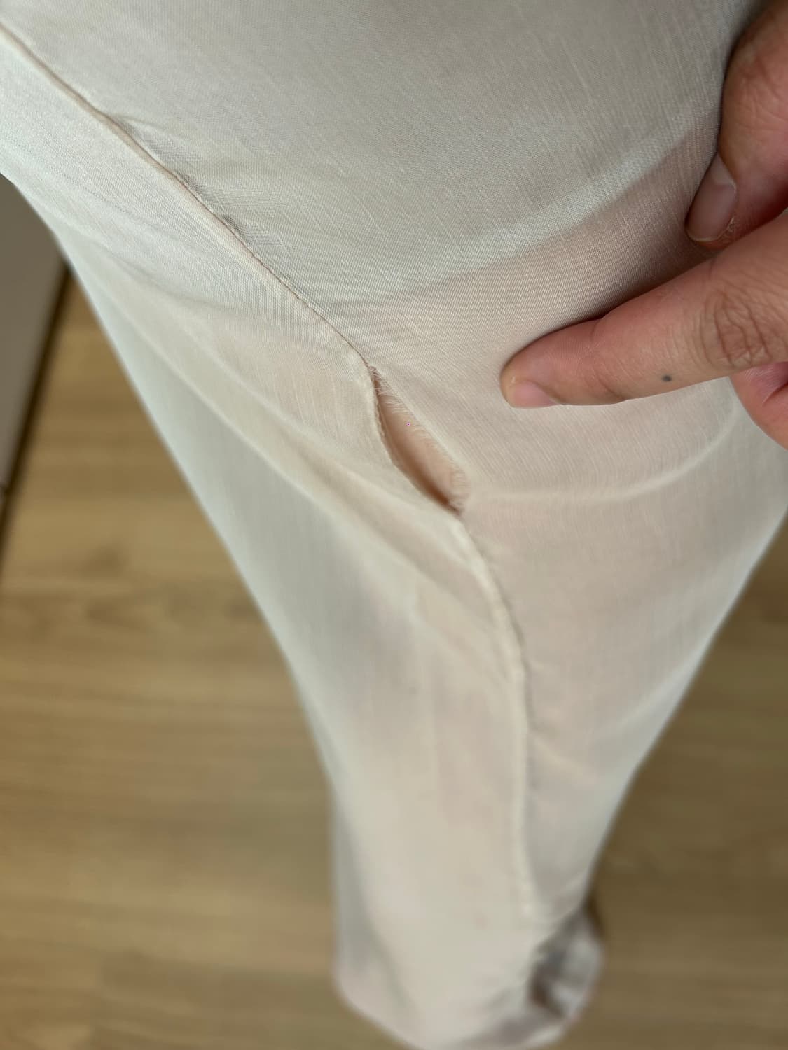 디파블로 베이지 시스루 팬츠 Beige see through pants 상품이미지8