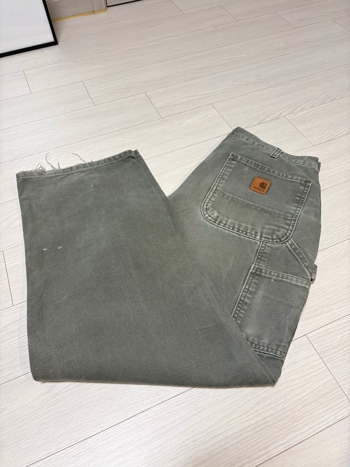 빈티지 칼하트 싱글니 카펜더 팬츠 카키 32사이즈 상품이미지1