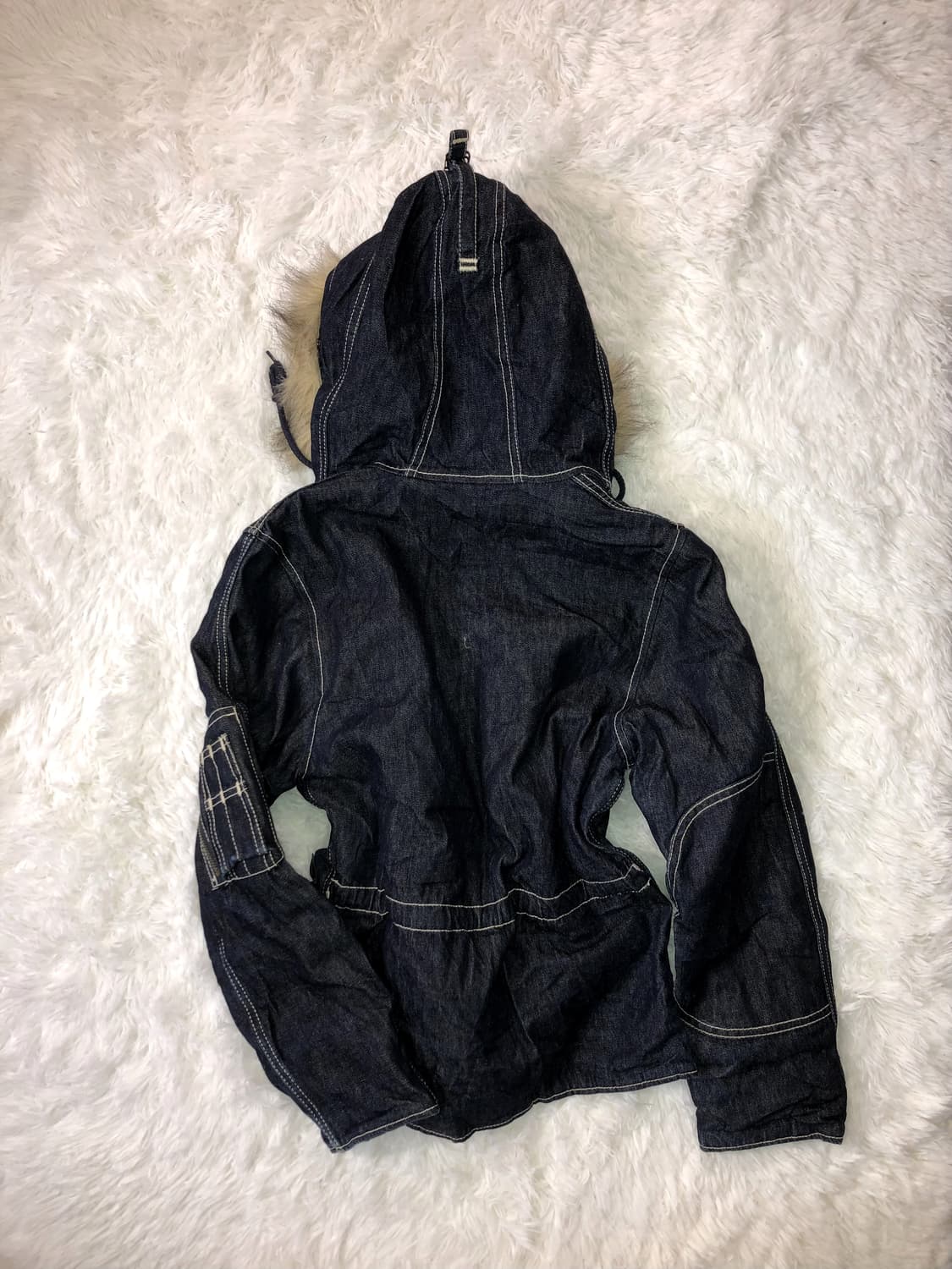 denim fur outer 상품이미지4