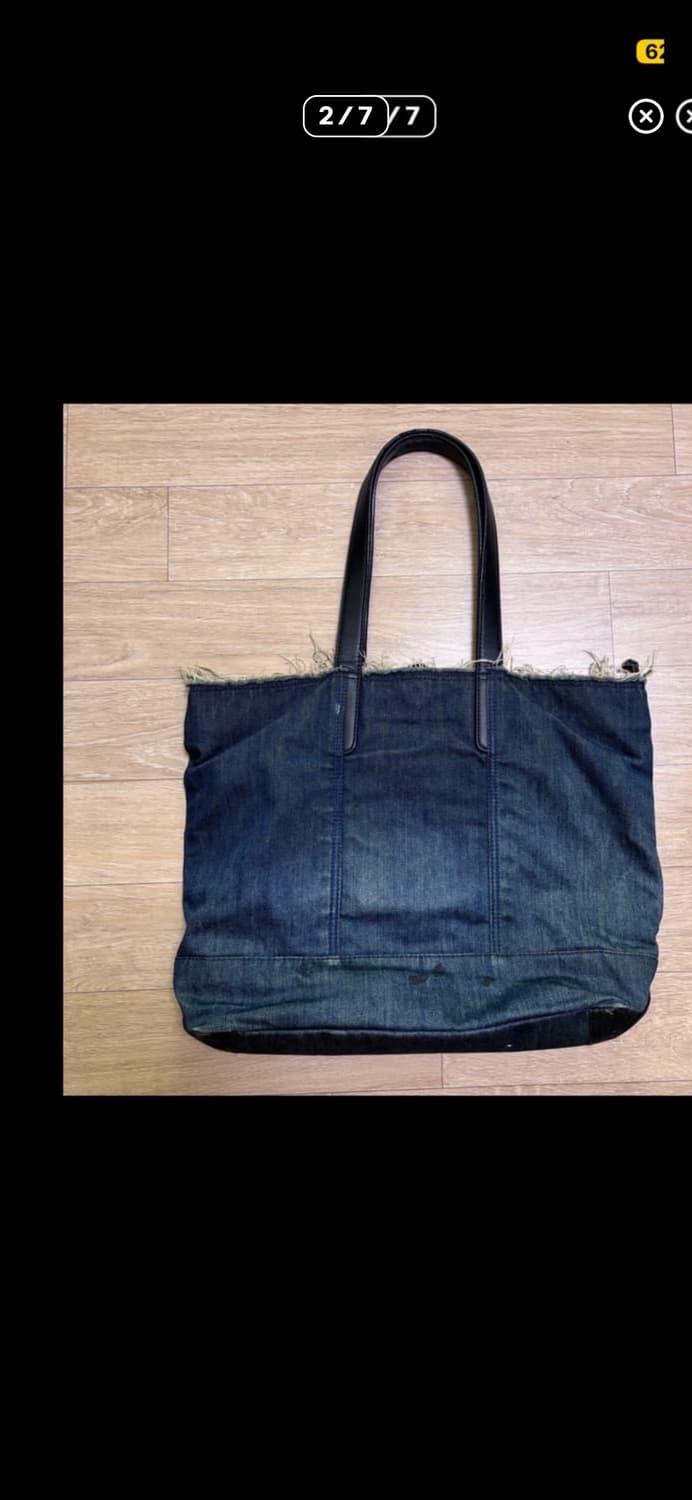 디젤 빈티지 진청 데님 토트백 상품이미지2