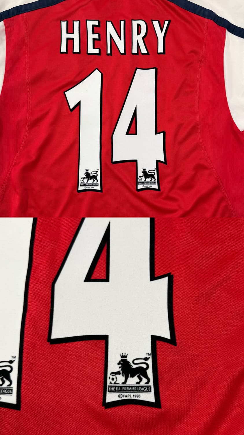 00-02 아스날 홈 앙리 유니폼 상품이미지2