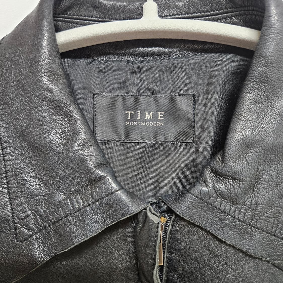 타임 한섬 램스킨 양가죽 레더 자켓 S 상품이미지3