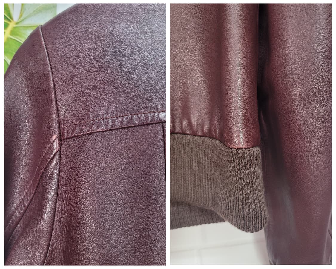 80s 게스 진스 USA 양가죽 라이더 포켓 자켓 90사이즈 상품이미지7