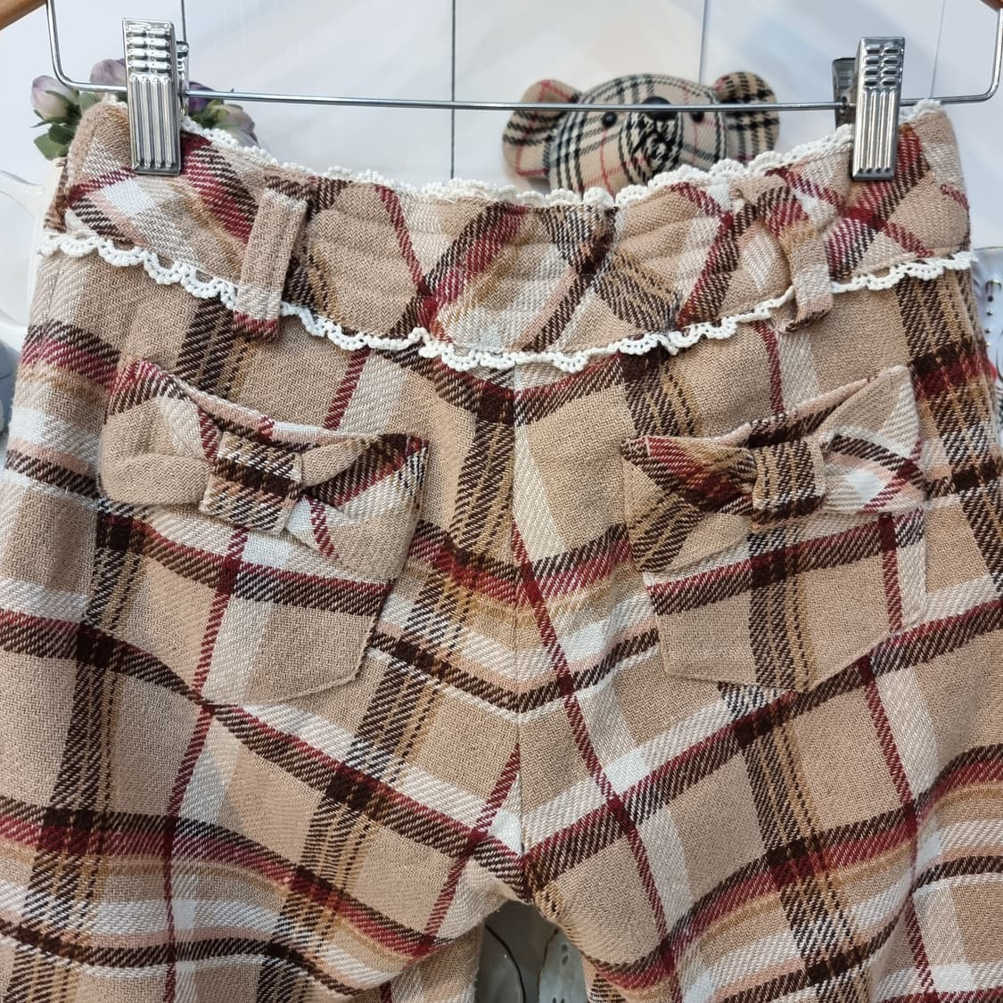 LIZ LISA 리즈리사 체크 레이스 미들팬츠 상품이미지4