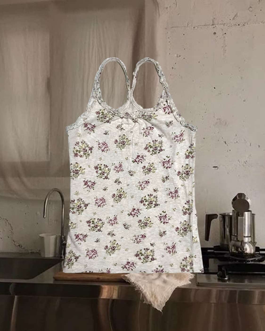 chocol raffine 쇼콜라피네 플라워 레이스 슬리브리스 상품이미지1