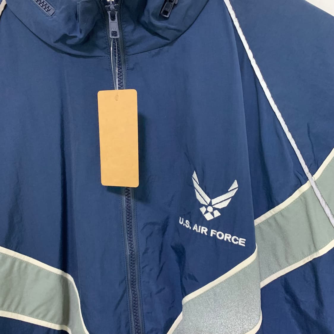 미공군 U.S. AIR FORCE 빈티지 네이비 바람막이 점퍼 네이비 L 상품이미지4