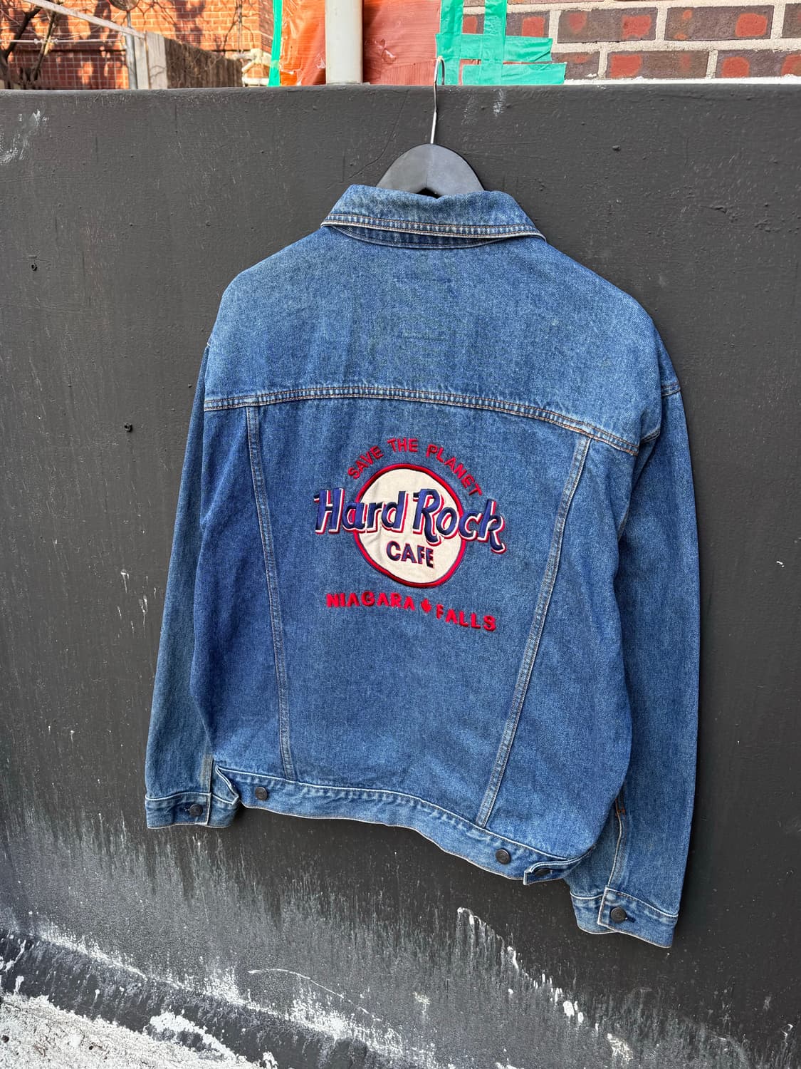 90s 하드락카페 나이아가라 폴스 워싱 데님 트러커자켓  상품이미지2