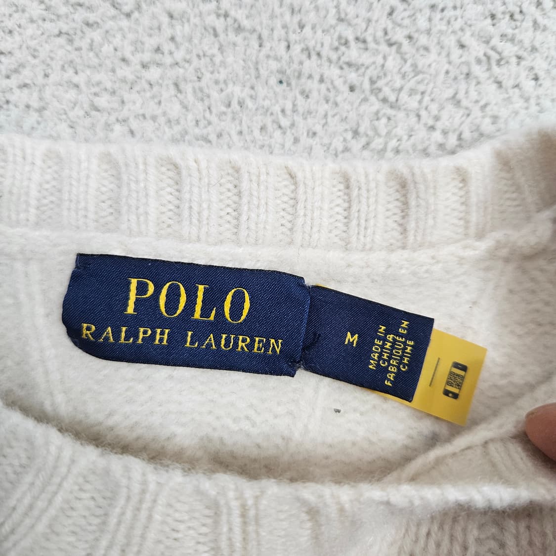 폴로 랄프 로렌 신형 QR 캐시미어 울 케이블 니트 M 상품이미지7