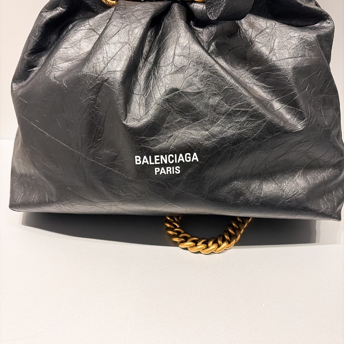(정품/새상품) BALENCIAGA 발렌시아가 크러쉬 스몰 토트백 블랙 상품이미지2
