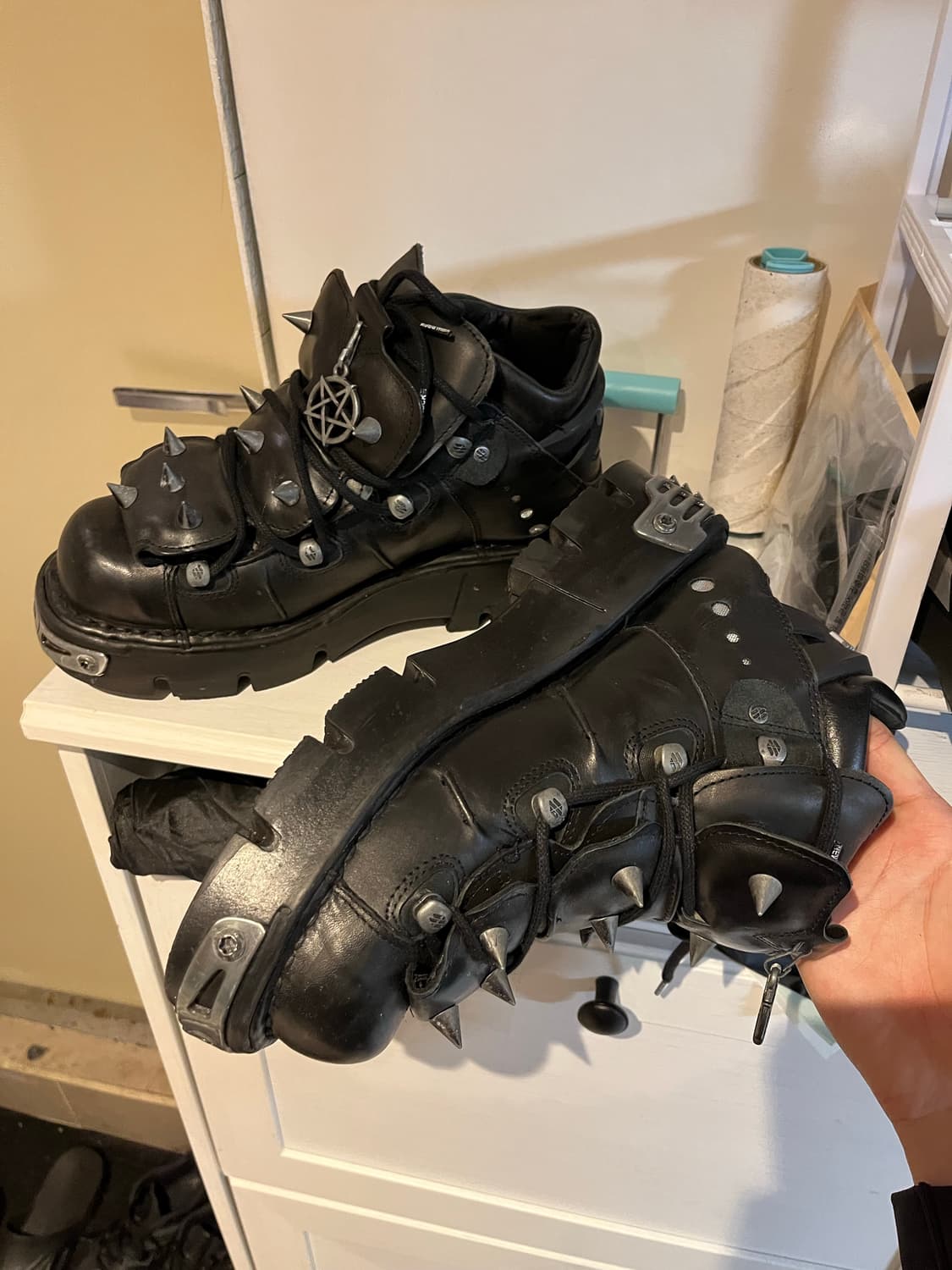 뉴락 스파이크 플랫폼 레더 부츠 43 상품이미지2