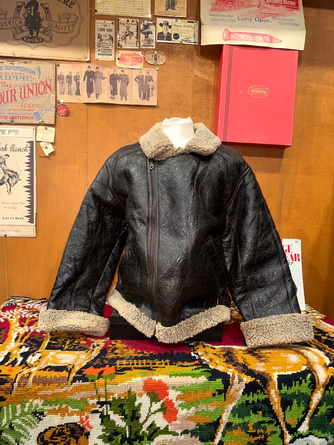 ( L-XL ) 양가죽자켓 워크웨어 빈티지 빈티지무스탕 양가죽무스탕 상품이미지3