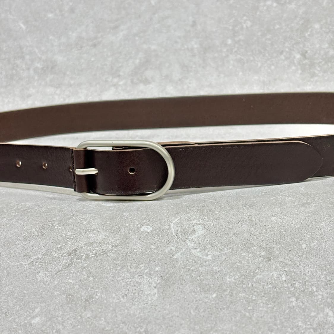 Oribell 로렌 캐주얼 버클 이탈리아 소가죽 웨스턴 벨트 브라운 상품이미지2