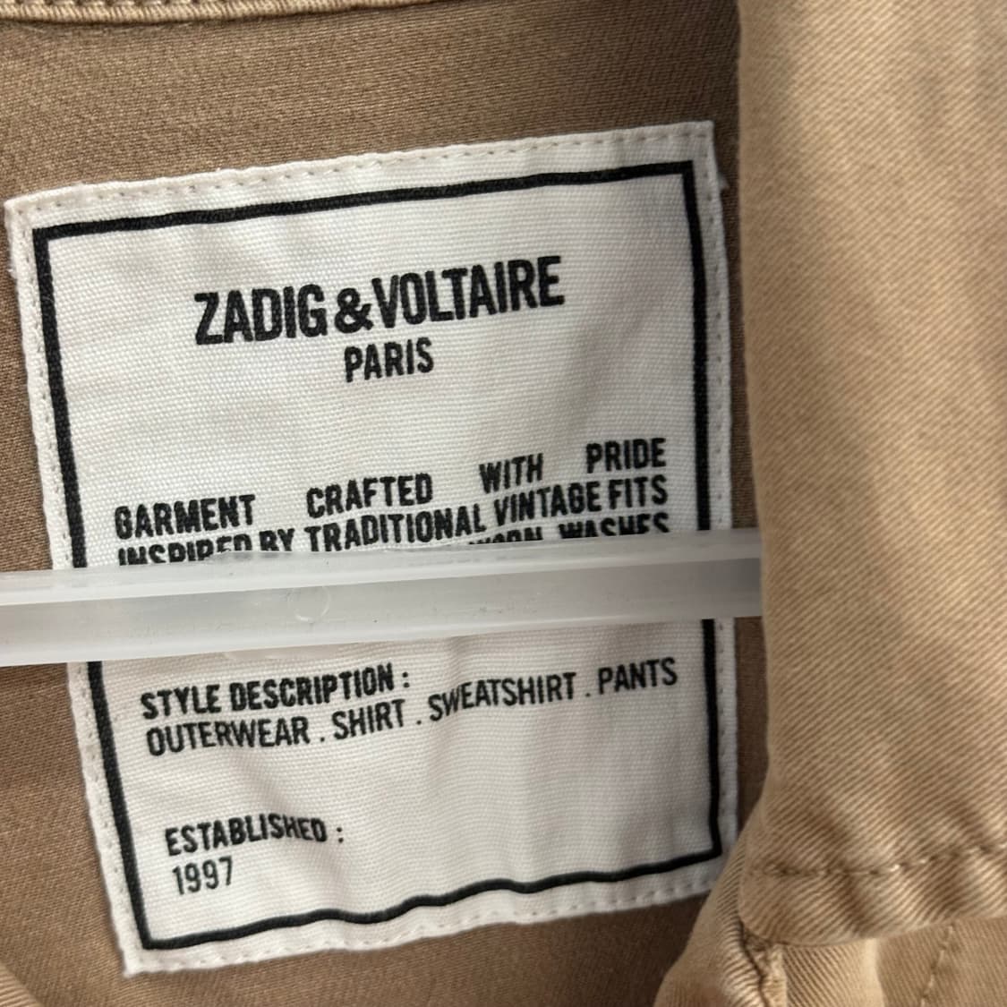 Zadig & Voltaire 쟈딕앤볼테르키즈 베이지 밀리터리 자켓 XL 상품이미지2