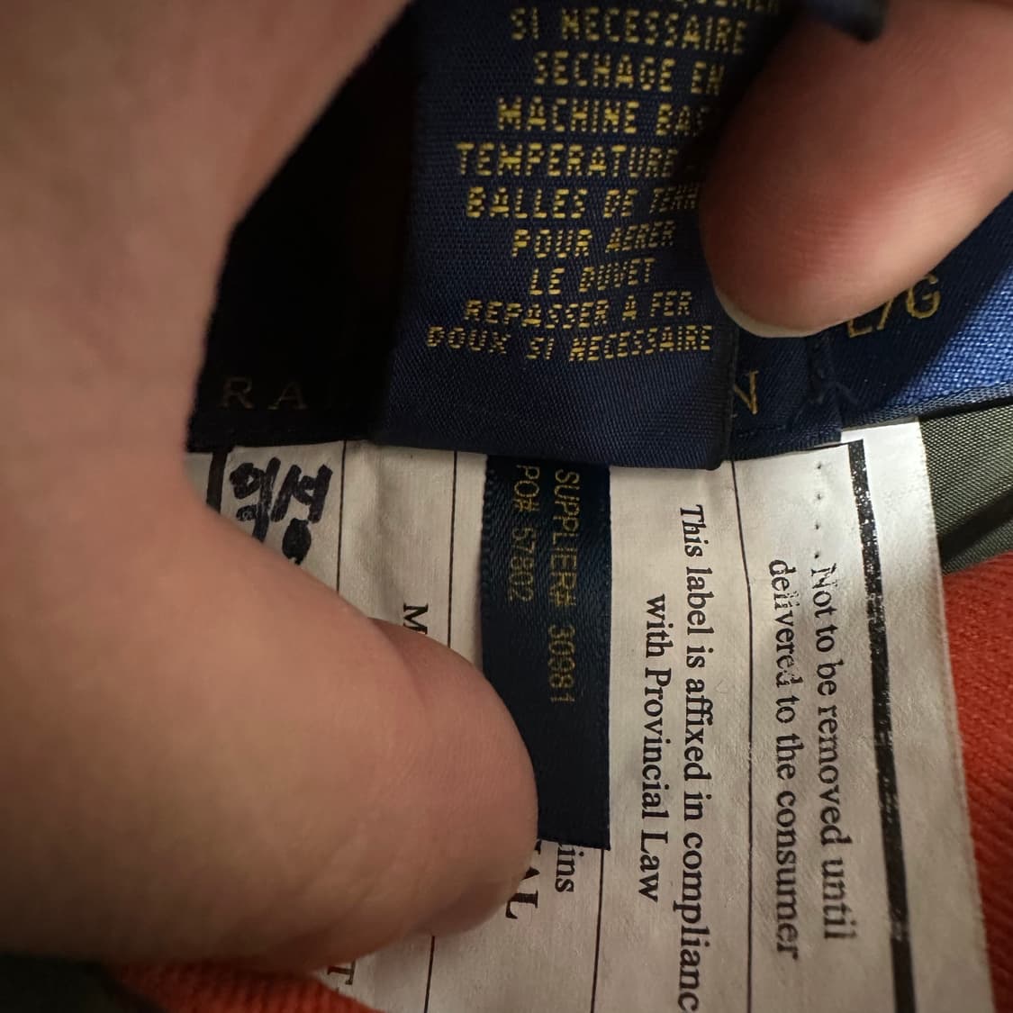 ✨ (바배) 폴로 랄프로렌 리버시블 카키 오렌지 조끼 패딩  상품이미지6