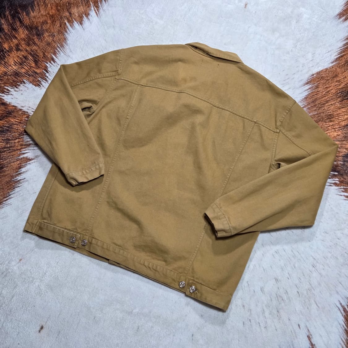 카멜 브라운 코튼 투포켓 자켓 상품이미지4