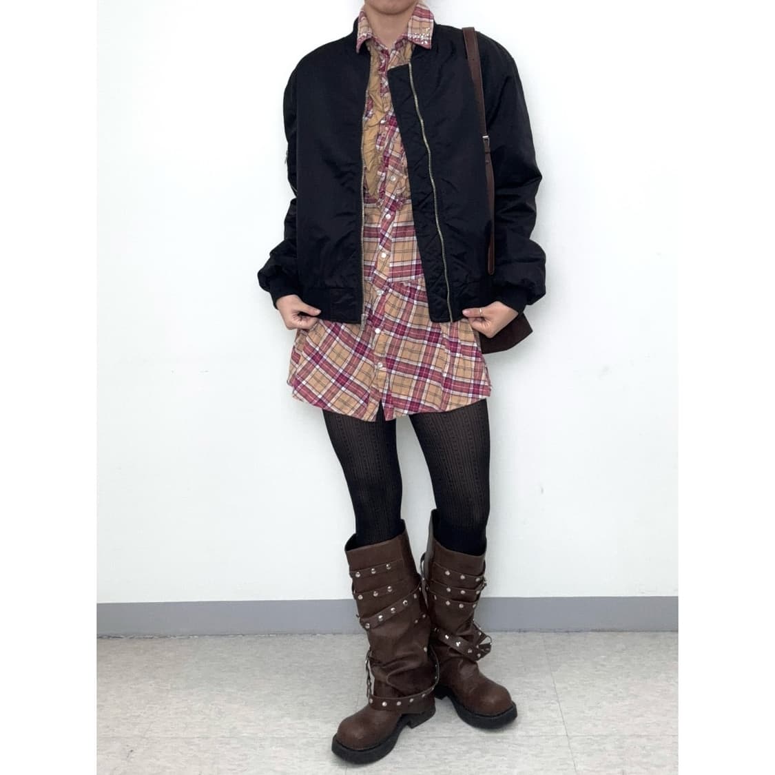 빈티지 블랙 블루종 항공점퍼 봄버자켓 상품이미지4