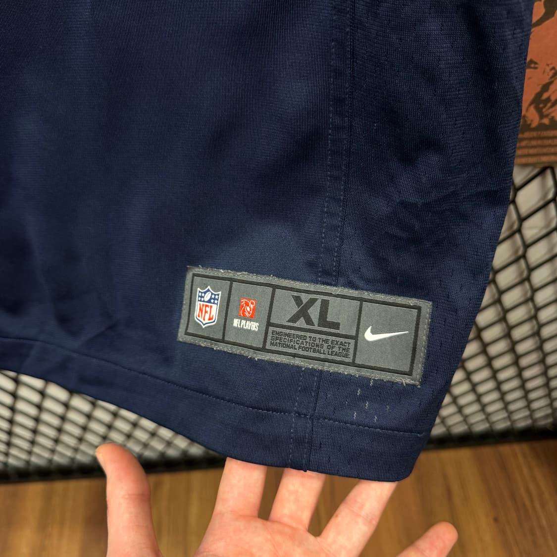 나이키 NFL 시애틀 시호크스 러셀 윌슨 게임 반팔 저지 네이비 상품이미지9