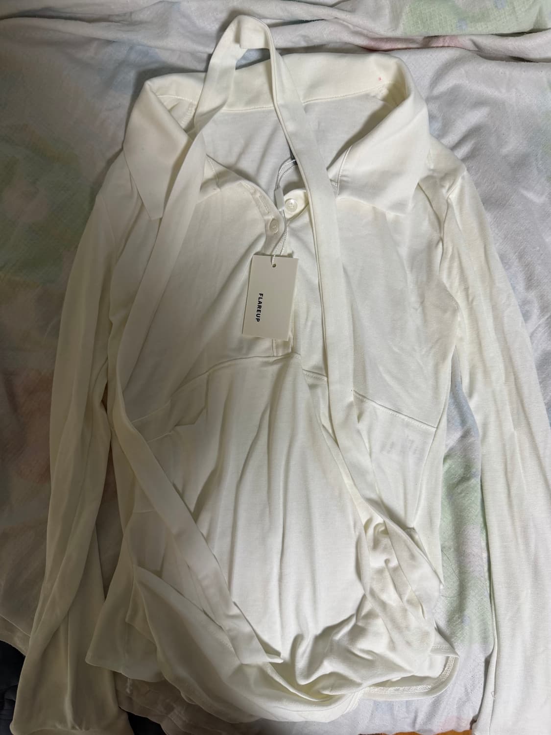 플레어업 Asymmetrical Draped Shirt 2사이즈 상품이미지2